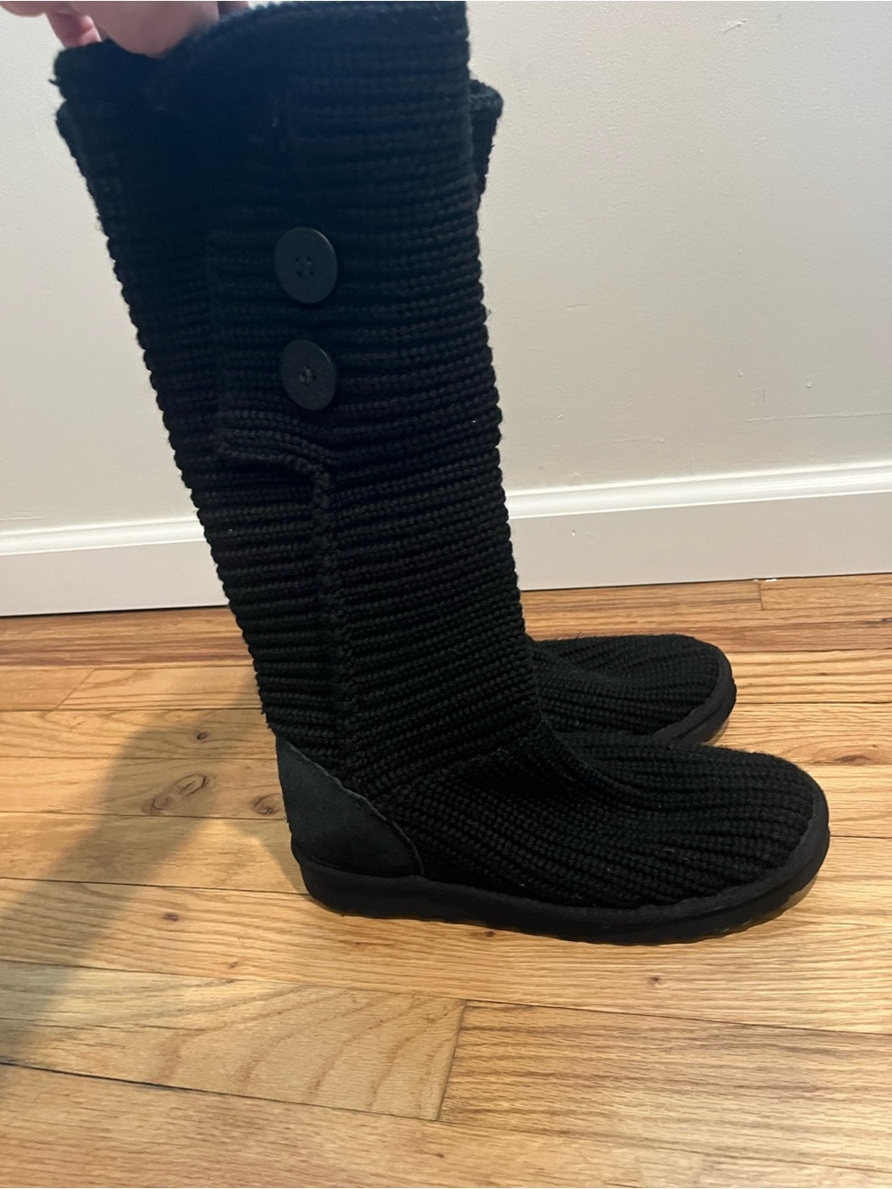 UGG Black Knit Boots